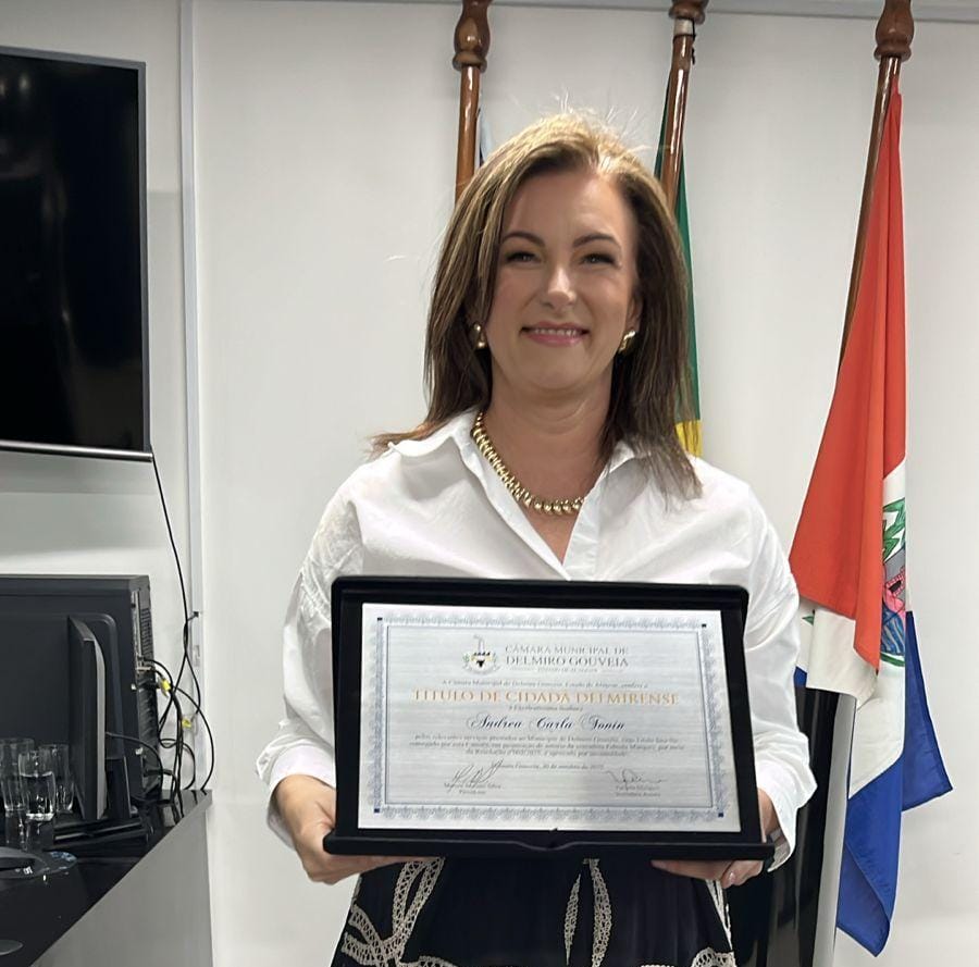 Defensora Pública Andrea Carla Tonin recebe título de Cidadã Honorária de Delmiro Gouveia